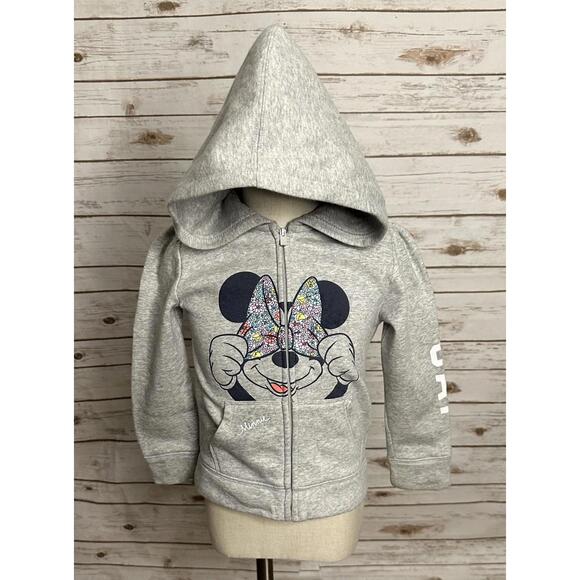 GAP Other - baby GAP x Disney Minnie Mouse grey zip full zip sweatshirt/hoodie Size 5 Years